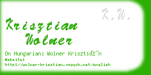 krisztian wolner business card